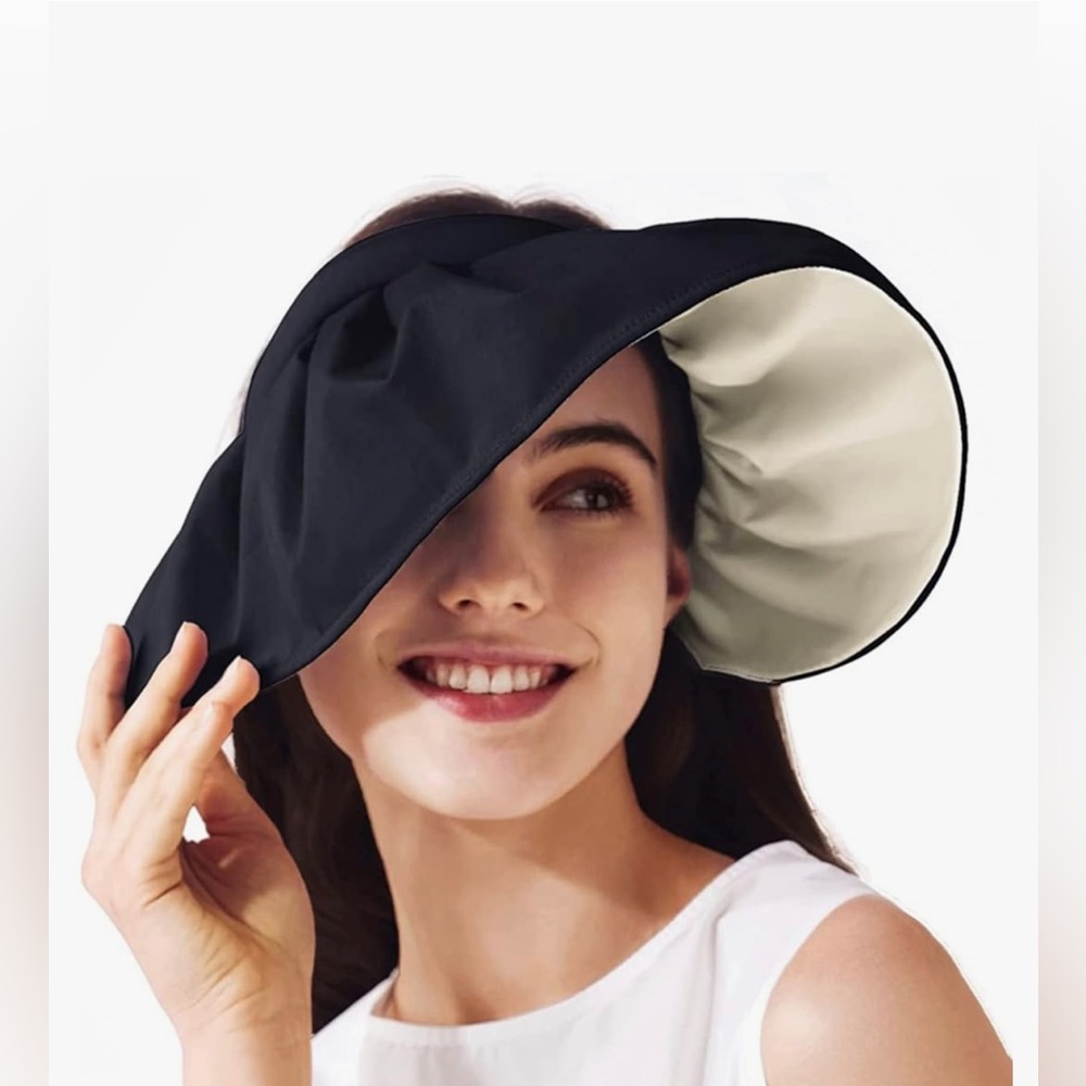 NWT! UPF 50+ Sun Visor Hat -Wide Brim UV Protection for Daily Tennis Golf Beach